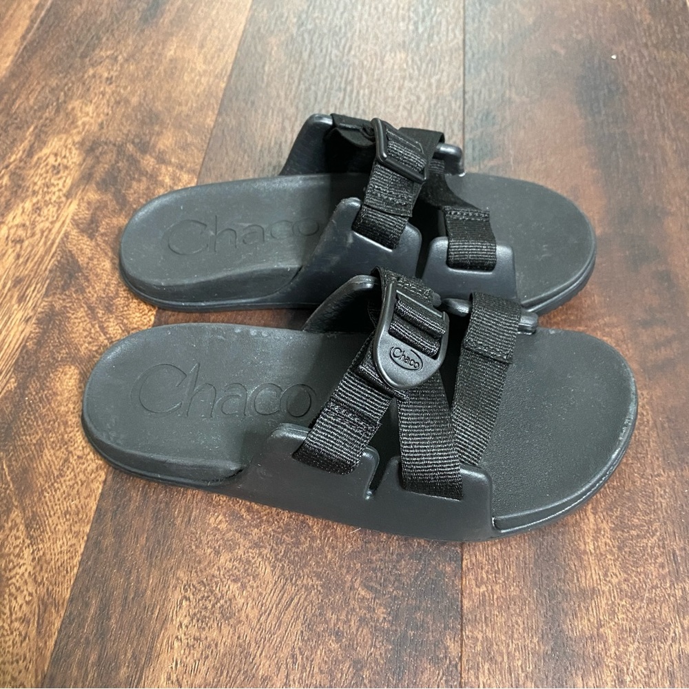 Chaco Big Kid Unisex Chillos Sandals/slides size 3 black